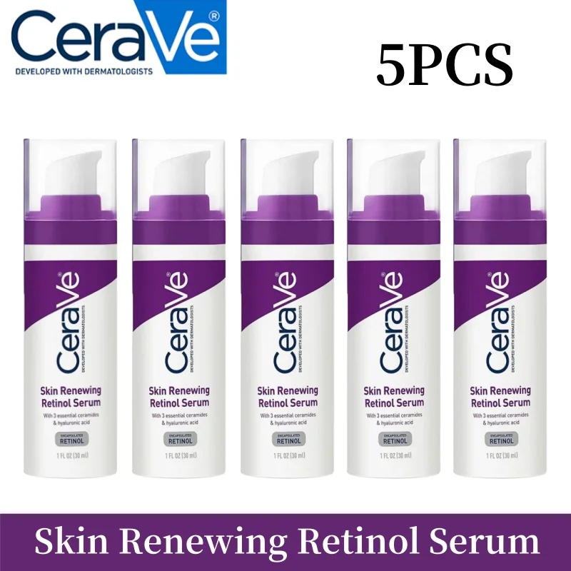 

5PCS CeraVe Skin Renewing Retinol Serum 30ml Skin Repair Anti-aging Reduce Wrinkles and Fine Lines Smoothening Skin Facial Care