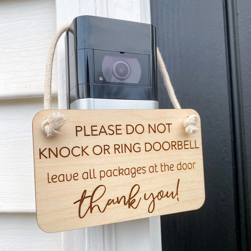 

Personalized Door sign Please Do Not Knock or Ring Doorbell Sign Delivery Sign For Front Door Sleeping Baby Do Not Knock Sign