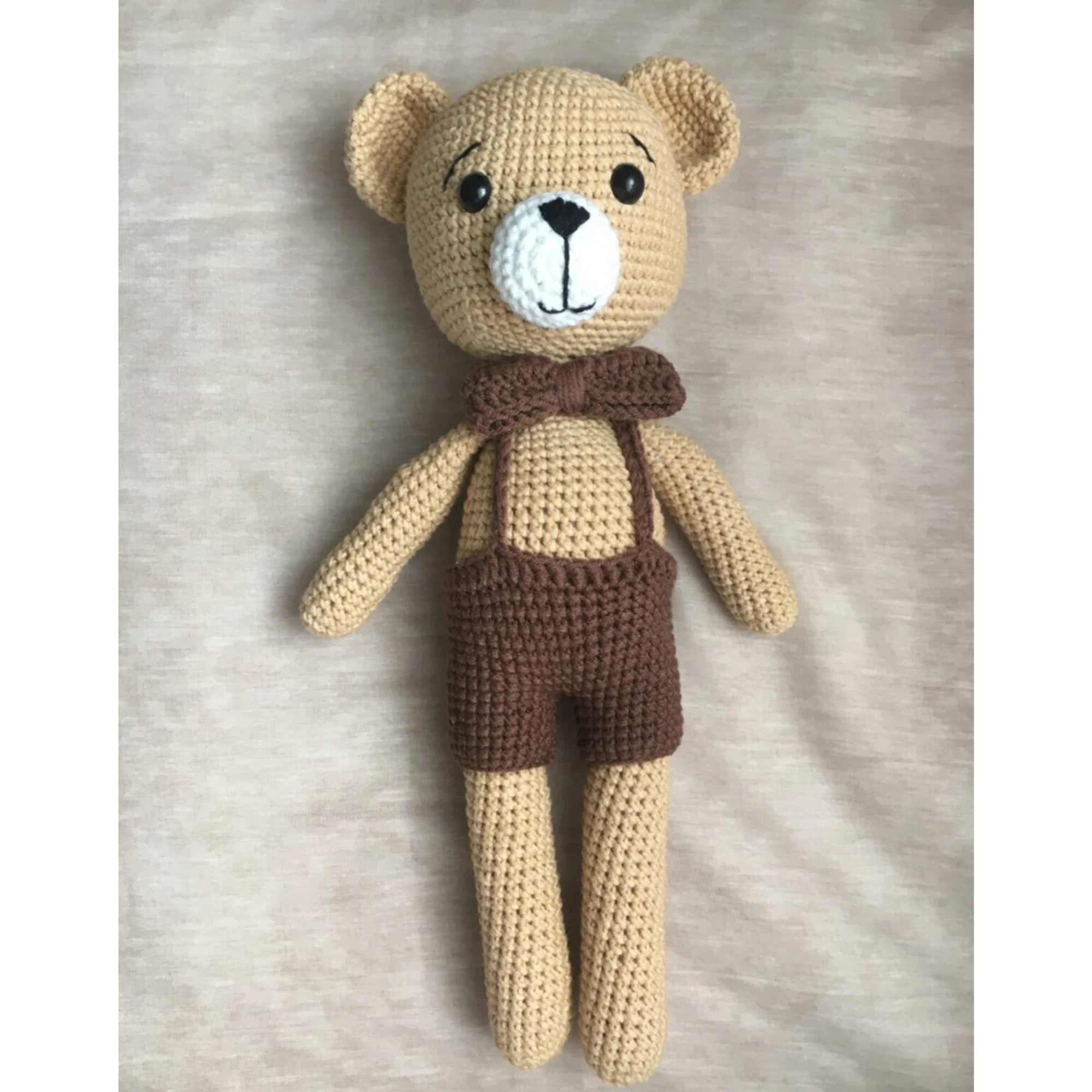 

Amigurumi Cute Innocent Teddy Bear Organic Knitted Toy Washable Handmade Dolls Newborn Sleeping Companion Sweet Baby For Sale
