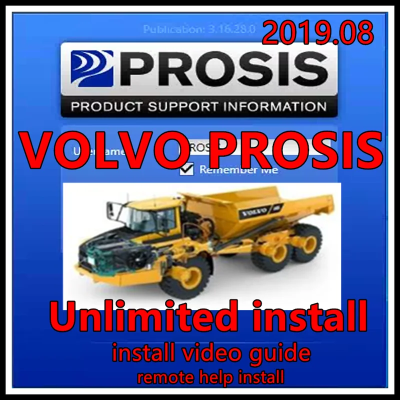 Новинка для Volvo Prosis 2019,08, автономный электронный каталог запчастей, руководства по ремонту строительного оборудования для Volvo unlimited insta
