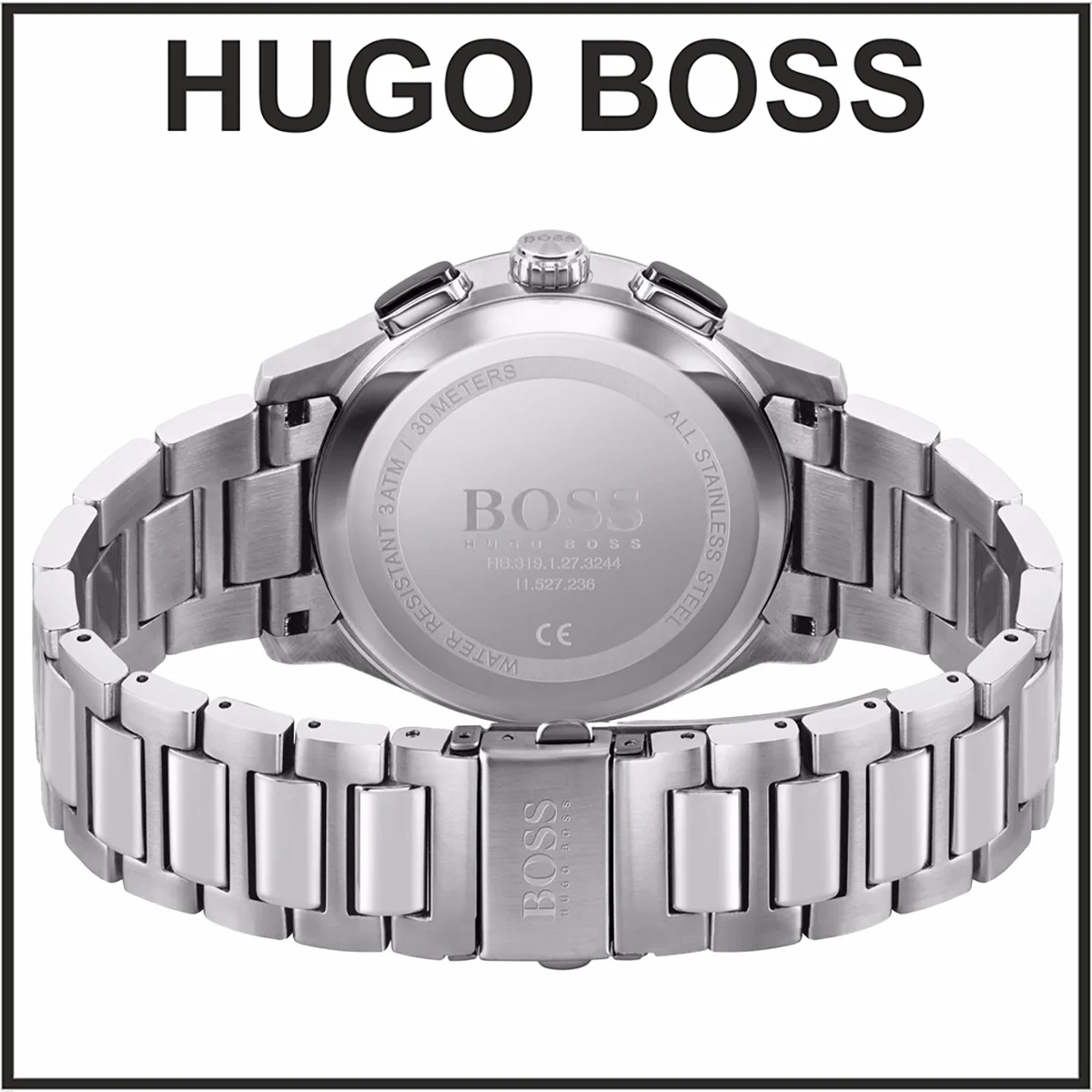 Hugo Boss HB1513762 Серебряный Черный Циферблат