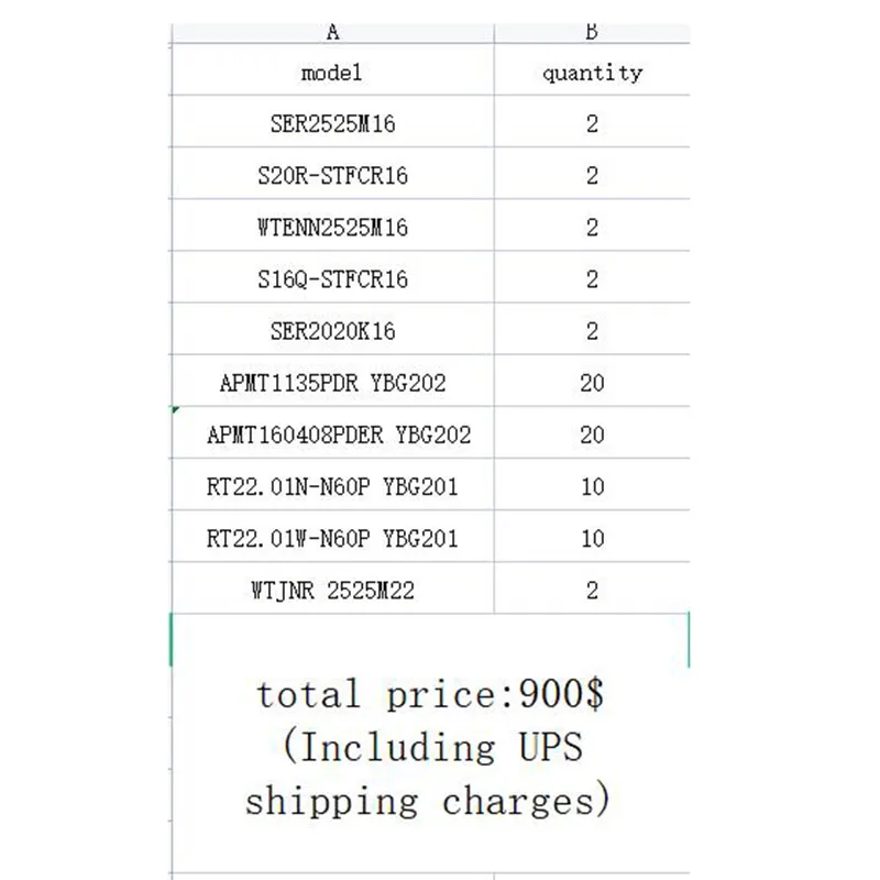 

5box TNMG160404-EF YBG205 5box TNMG160408-EF YBG205 лезвие с резьбой
