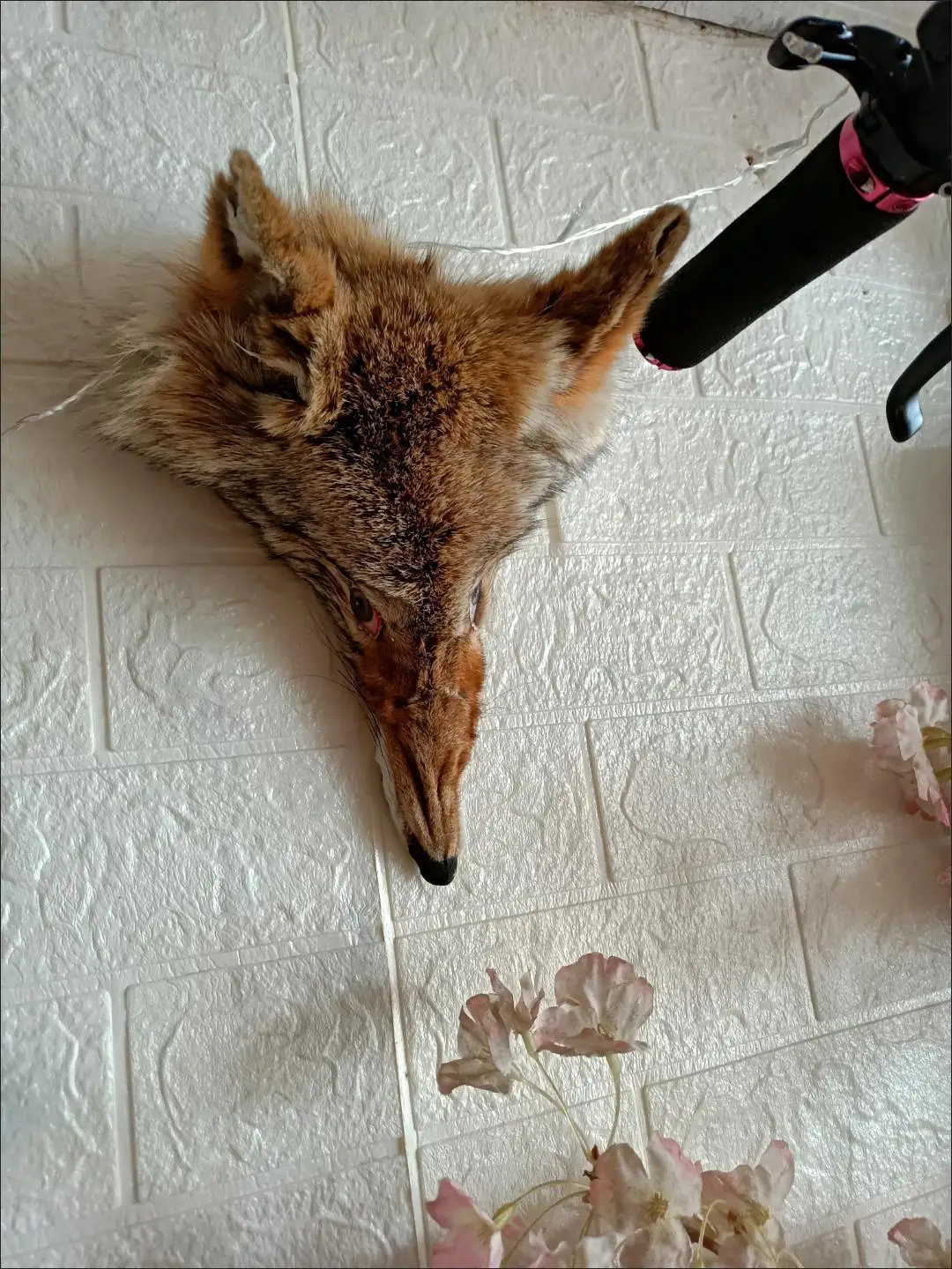 Ручная кожаная голова волка