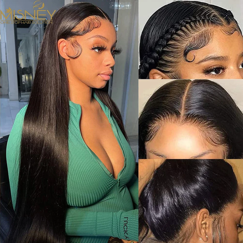 Парик Misney из человеческих волос с застежкой на сетке 4 х1 т