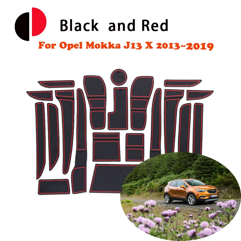 

For Opel Mokka J13 X Vauxhall Buick Encore 2013~2019 Rubber Anti-slip Mat Door Groove Pad Cushion Gate Slot Coaster Car Stickers