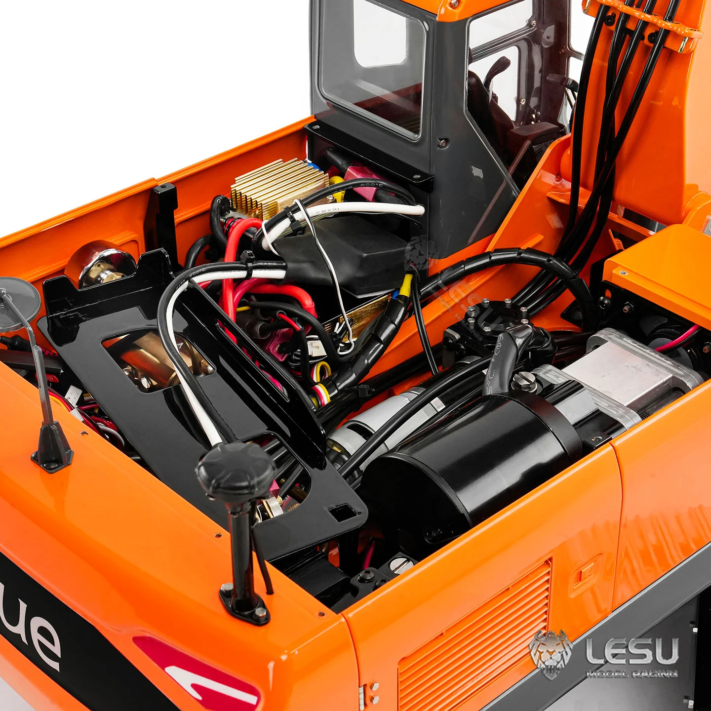 Фото LESU 1/14 RC Модель Экскаватор Aoue-350LC Цельнометаллический двухсекционный гидравлический трехходовой клапан стрелы BA-B0013 №4