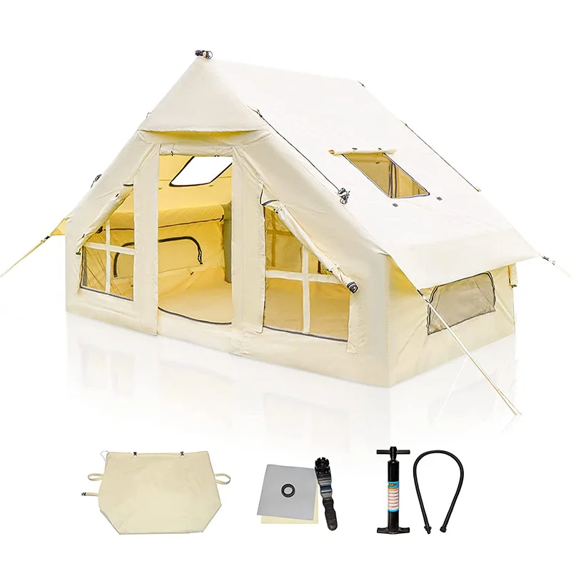 

Waterproof 3-8 Person Oxford PVC Inflation Tent Inflatable Camping House for Fishing Hiking Backpacking