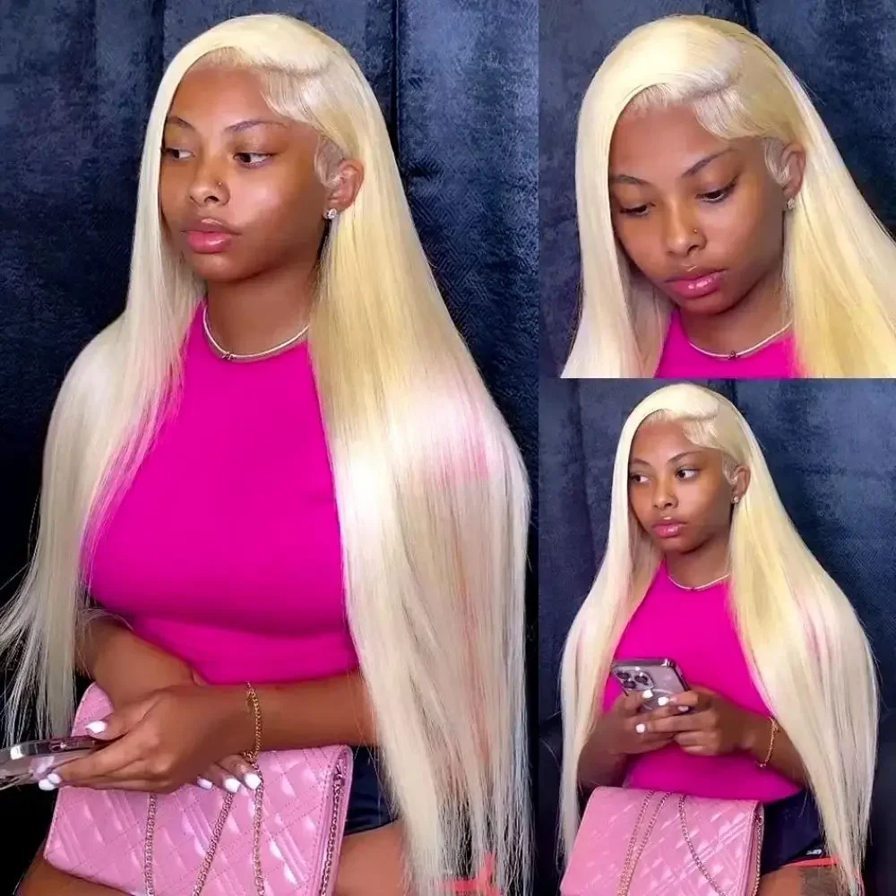 Прямой 613 Hd Парик Фронта Шнурка Человеческих Волос 13x6 Предварительно Сорванный