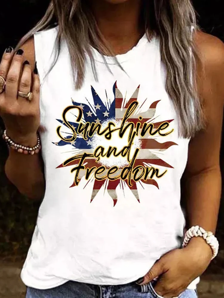 

Женская майка с американским флагом Sunshine And Freedom y2k, одежда, корсет, топы, женский летний топ