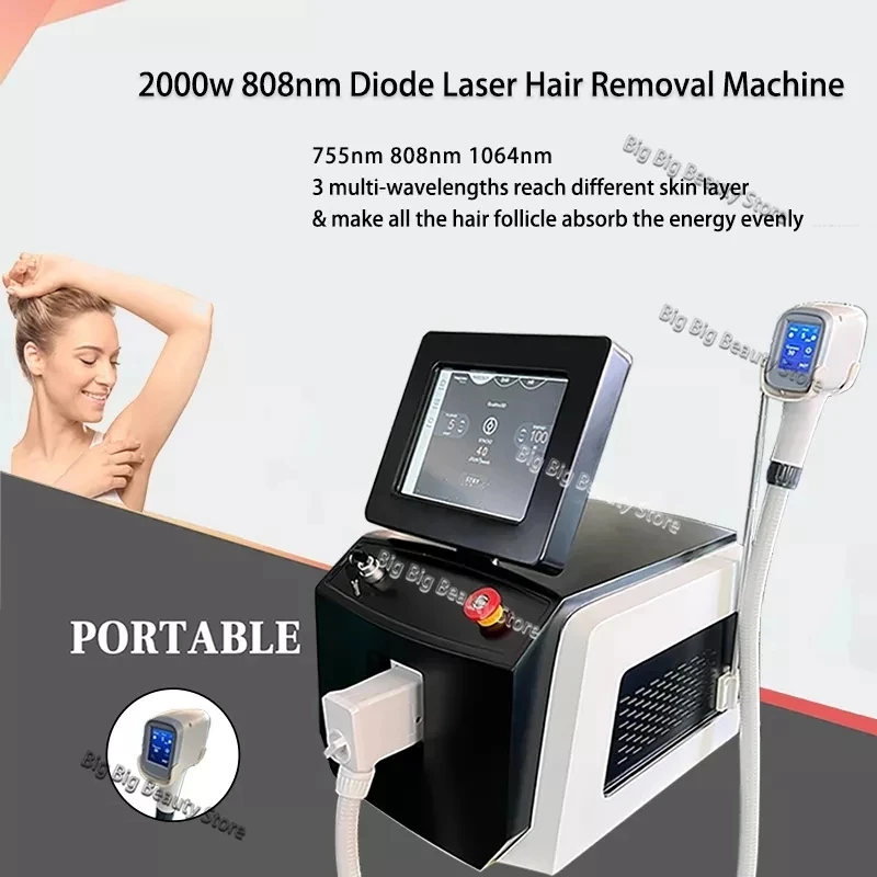 

Professional cooling system skin rejuvenation 3 wavelengths 808nm 755nm 1064nm diode laser hair removal machine price