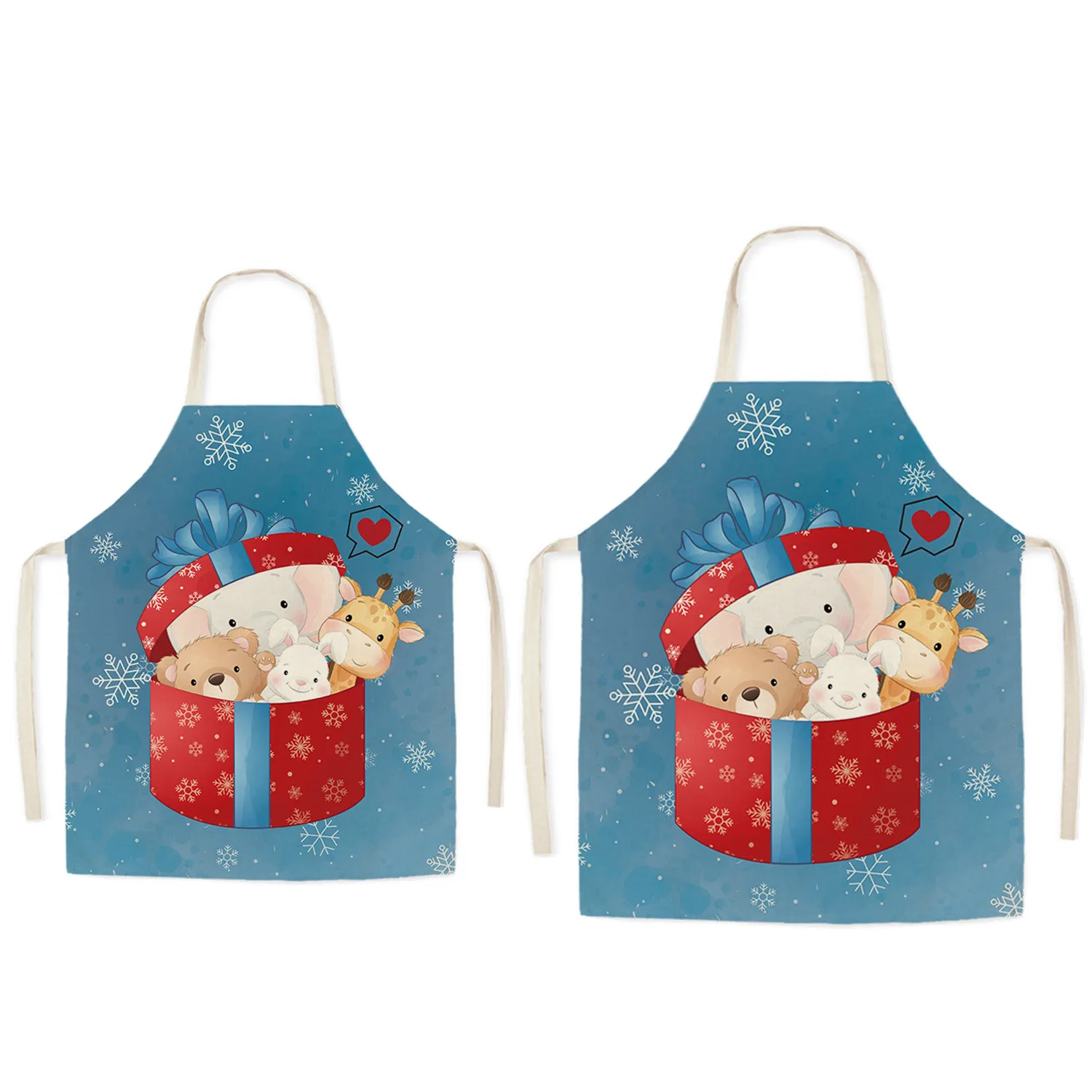 

Christmas Gift Family Matching Apron Mom and Me Pinafore Kid Drawing DIY Aprons Boy Men Couple Kitchen Waterproof Baking Apron