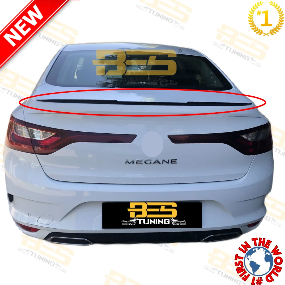 

Новинка спойлер в стиле летучей мыши для заднего багажника Renault Megane автомобильные аксессуары пластиковые глянцевые черные крылья спортивн...
