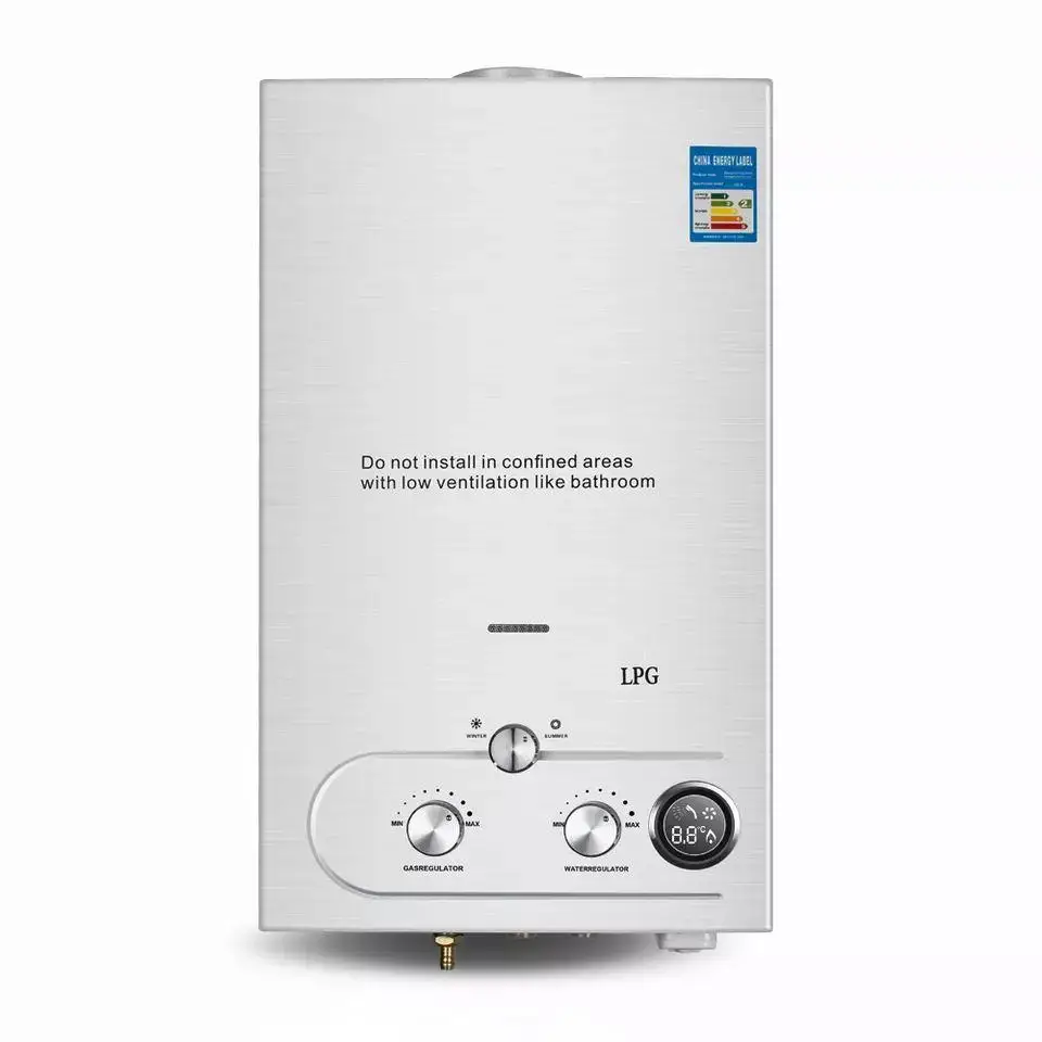 6L LPG Gas Propane Instant Tankless Water Heater 12KW Hot Water Heater Boiler Water Shower Outdoor Camping With Shower Head Kit