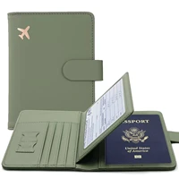 travel women man cover passport pu leather holder card holder passport with credit case wallet case protector cover