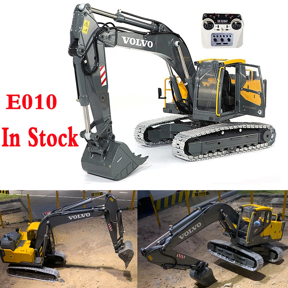 Модель электрического экскаватора Double Eagle E010 EC160 1/14 RC, полностью Металлическая гусеничная машина с дистанционным управлением, игрушки для мальчиков