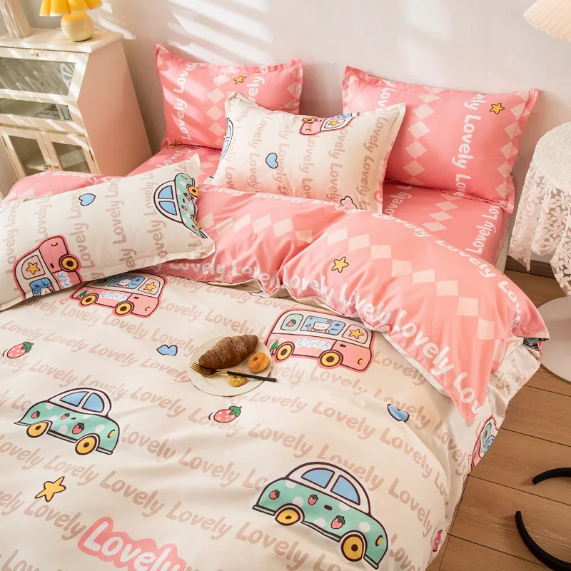Nordic Simple Bedding Set Comfortable Pillowcase Duvet Cover Bed Linen
Sheet Single Double Queen King Quilt Covers 220x240CM