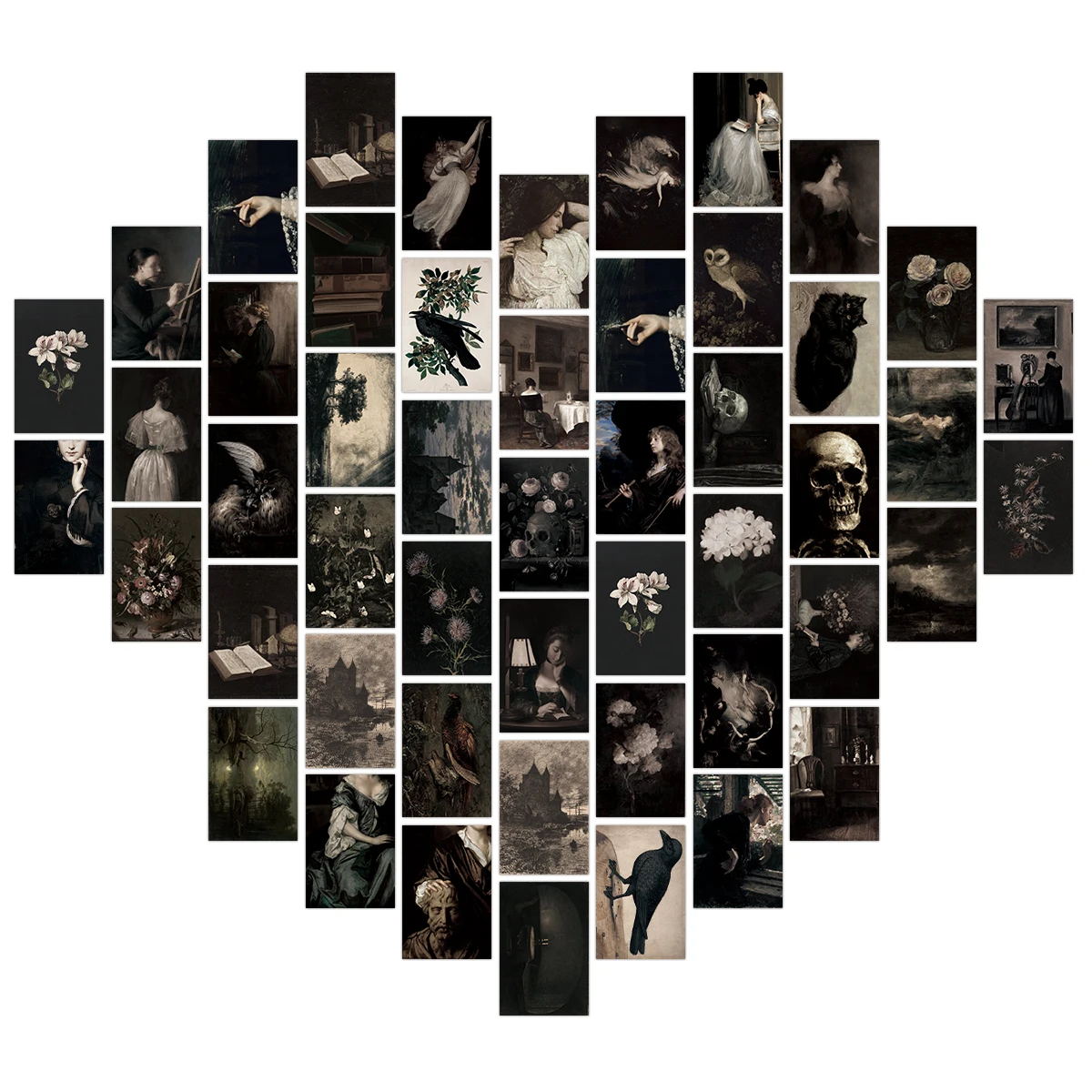 

Темный академический набор для настенного коллажа