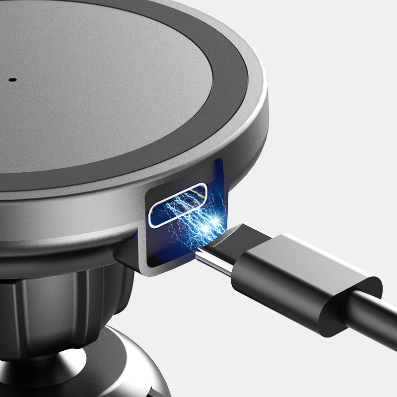 

TOZO W8 Wireless Car Charger Auto-attraction Magnets Fast Charging Air Vent Mount Compatible for iPhone 12/12 Mini/12 Pro