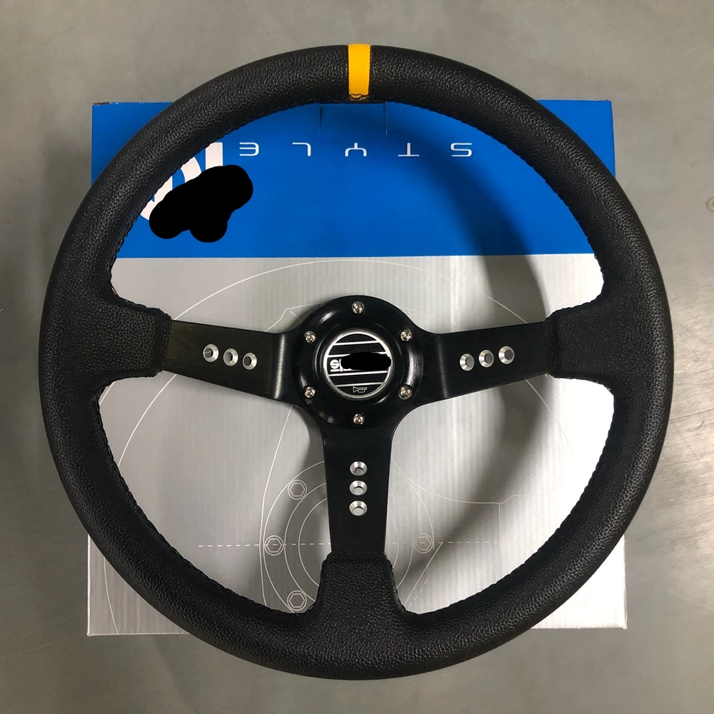

Universal Sp Racing Steering Wheel Car JDM Drift Simulated Car Sport 14Inch Steering Wheel Deep Dish For Honda Toyota Citroen