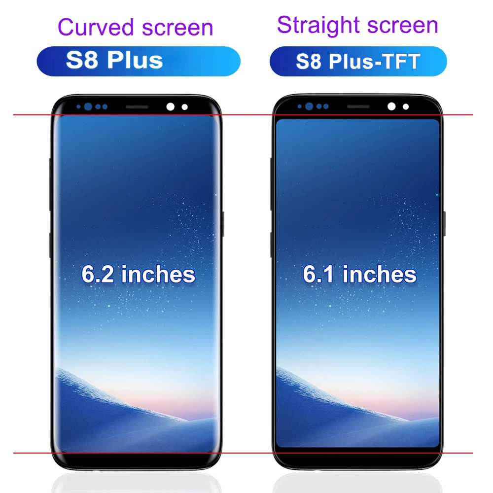 Протестированный для Samsung s8 plus дисплей сенсорный экран с рамкой дигитайзер S8 + G955
