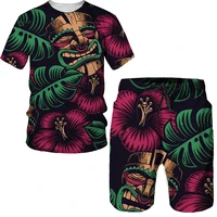 2022 new trendy loose breathable 3d print fashion hawaiian shirts beach party tops short sleeves summer mens shorts suit