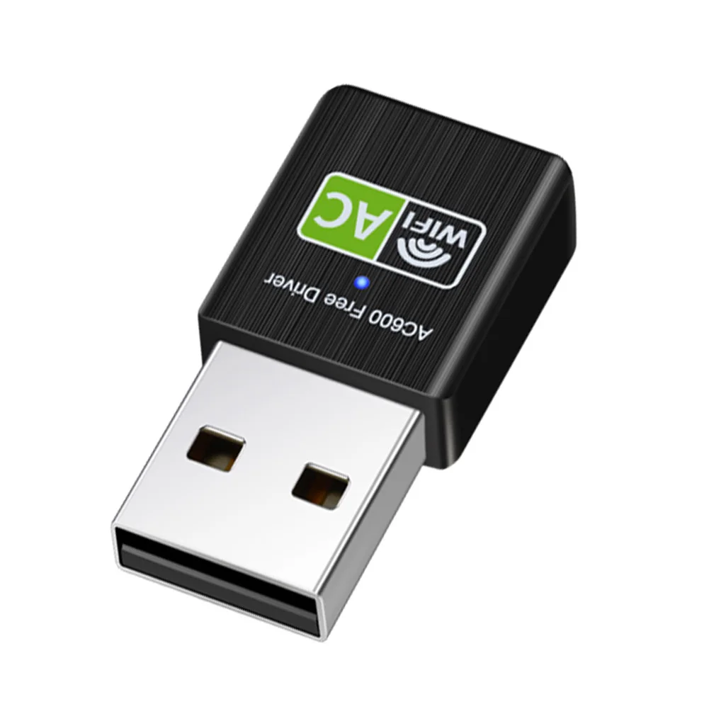 Беспроводная сетевая карта 600 Мбит / с USB WiFi Адаптер Ключ 2,4 G / 5,8 G Подключи и играй Поддержка Windows XP / Vista / Linux / Win 7/8 для ПК