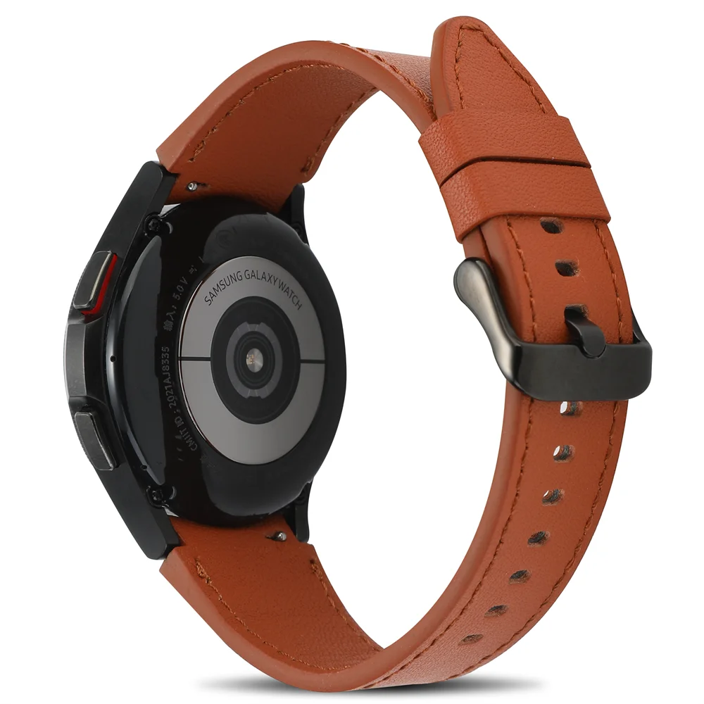 Leather Strap For Samsung Galaxy Watch 4 classic 42mm 46mm Smartwatch Silicone correa Bracelet Galaxy Watch 4 40mm 44mm 5 pro