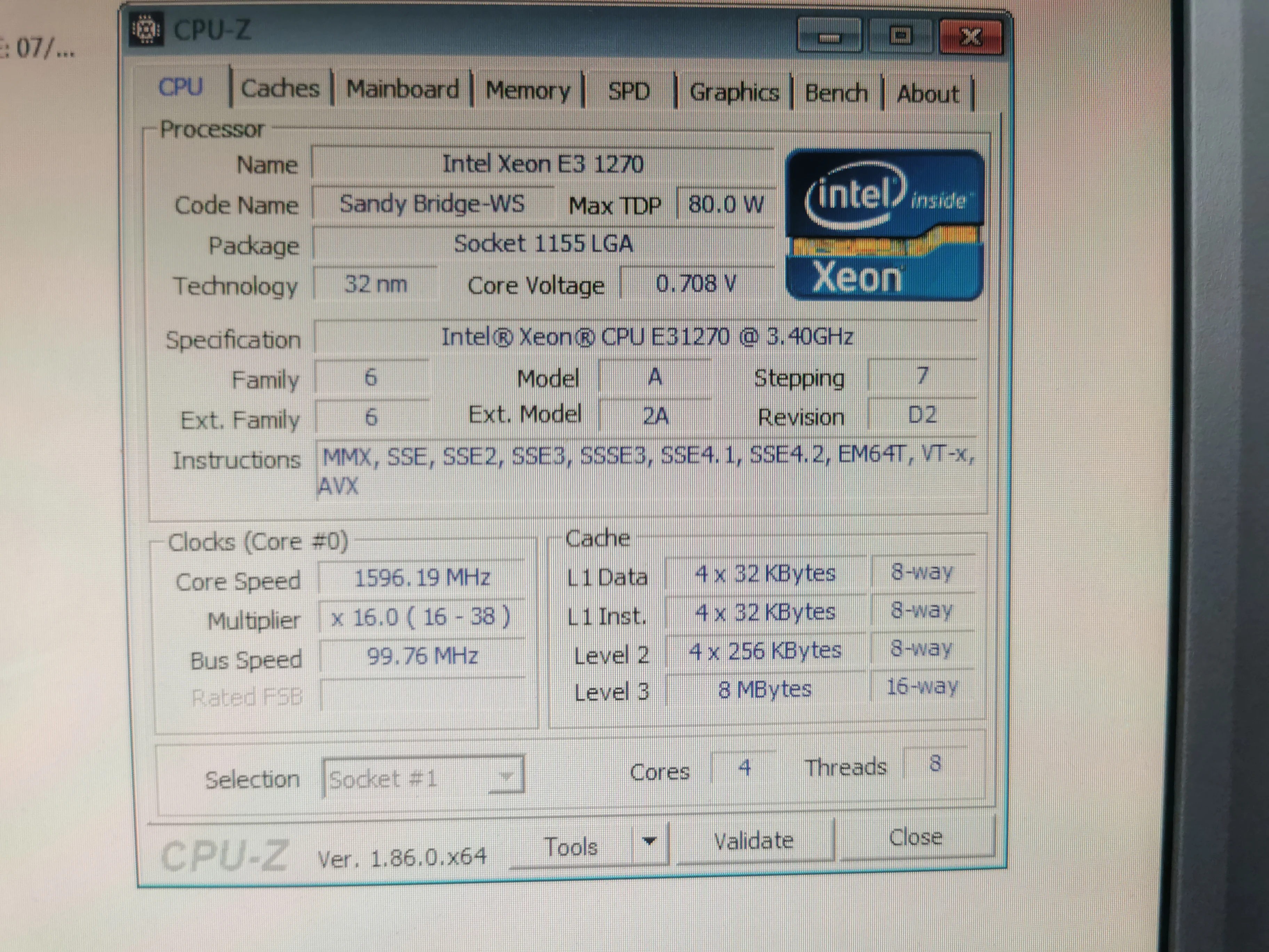 Процессор Intel Xeon E3-1270
