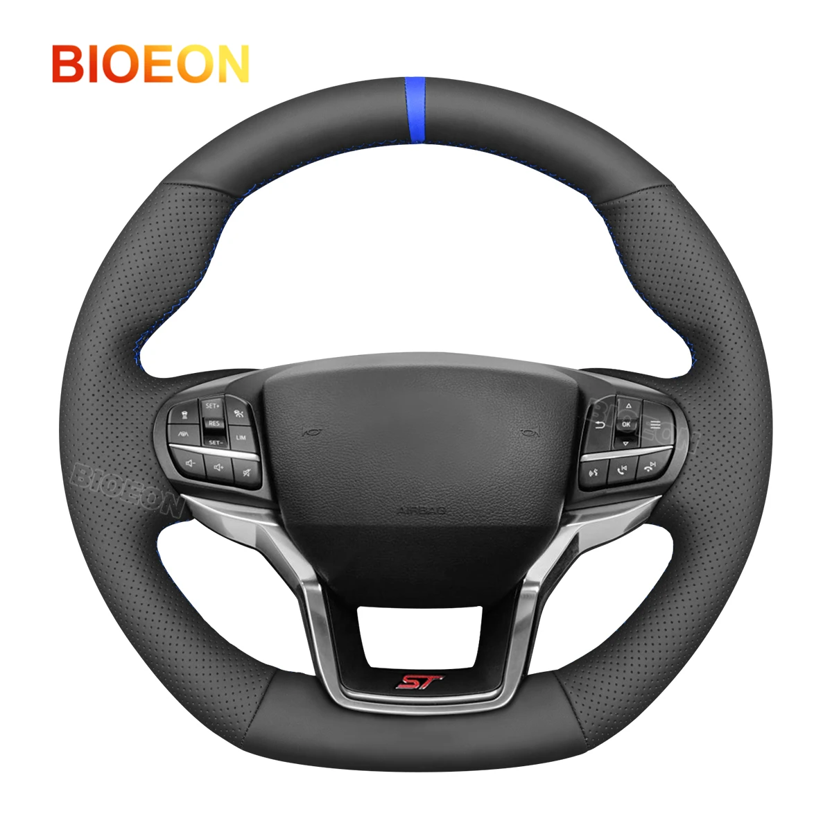 Bioeon Black из искусственной кожи для Ford Explorer (ST/ST-Line/Timberline) 2020-2024
