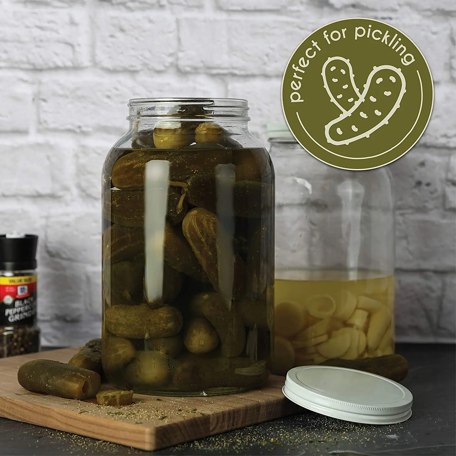 Стеклянная банка для объема 1 галлона стеклянная с широким горлышком крышкой