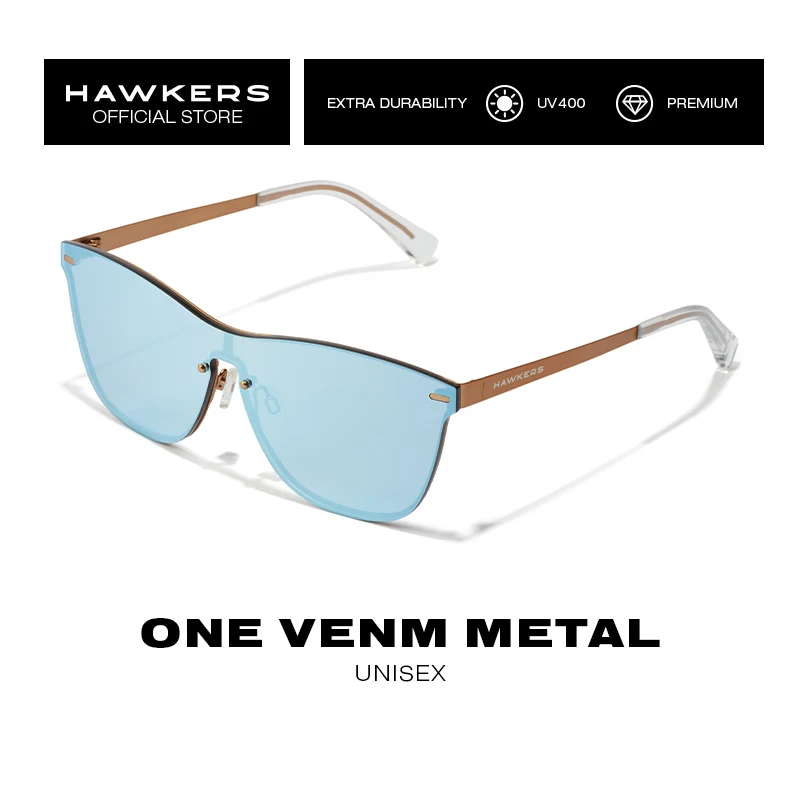 HAWKERS Gafas de sol Blue ONE VENM METAL para Hombre y Mujer, unisex. Protección UV400. Producto oficial diseñado en España