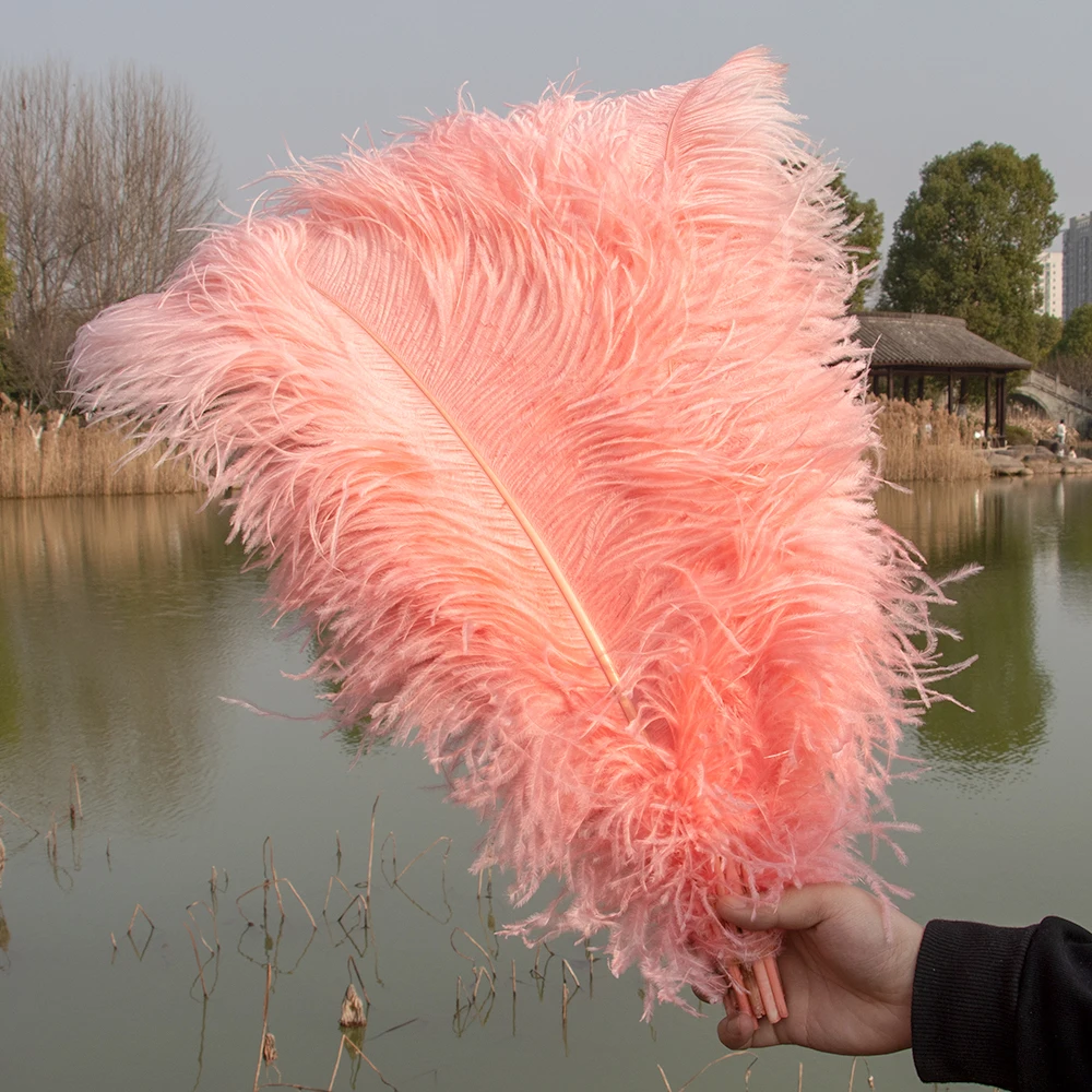 

10Pcs Big Pole Ostrich Feathers 15--60cm White Feather for Wedding Party Home Vases Table Centerpieces Decoration Plumes Crafts