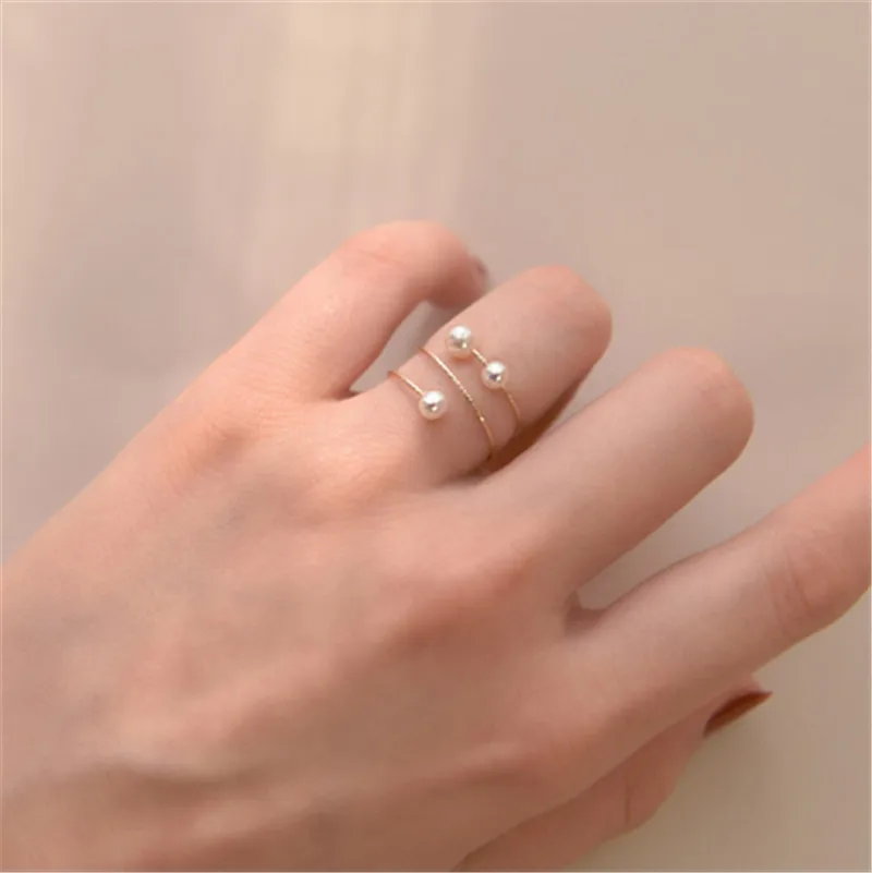 Handmade Natural Pearls Ring Handmade Jewerly 14K Gold Filled Rings Gift Boho Anillos Mujer Bague Femme Rings For Women