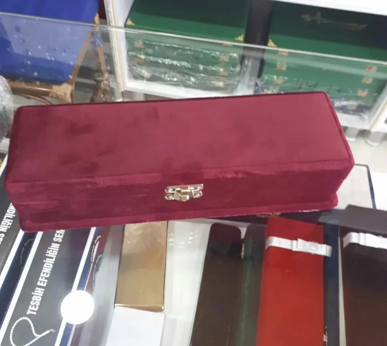 Velvet Custom Design Single Rosary Box Gift Jewelry Accessory Custom Made Rosary Box