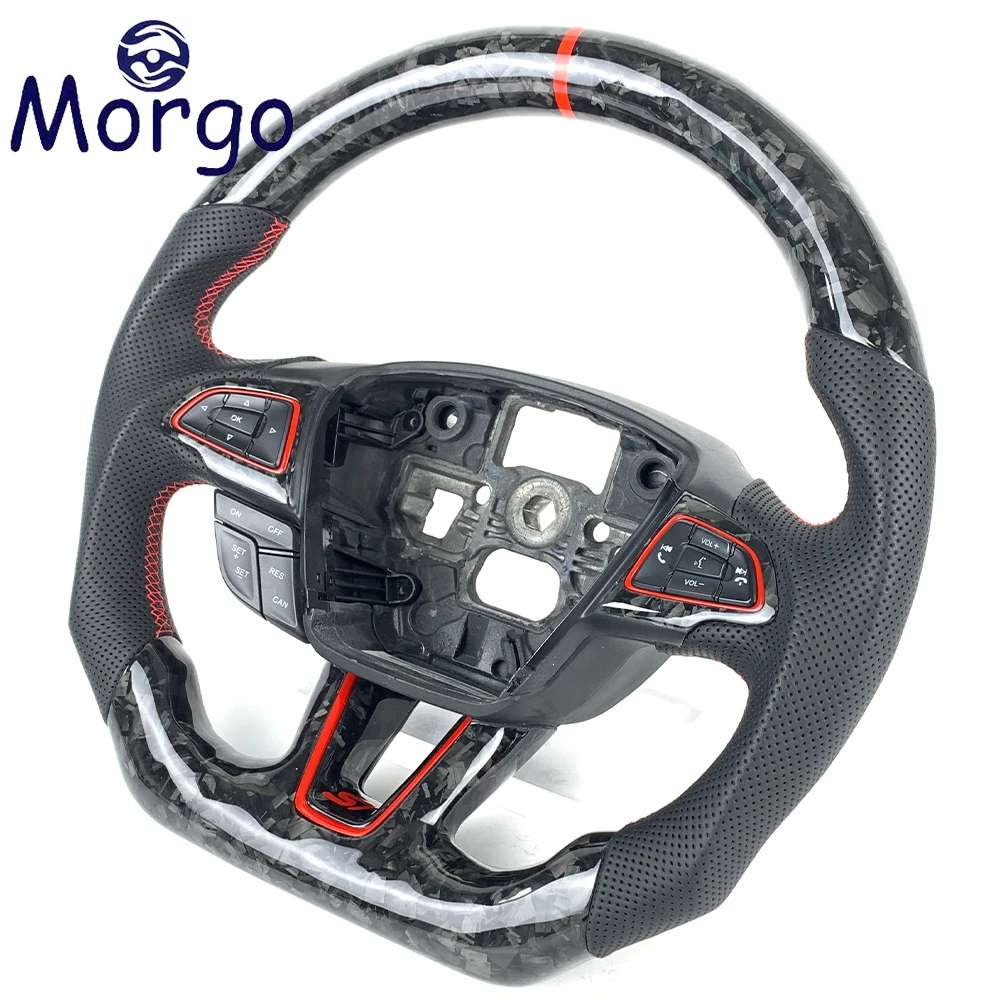 Рулевое колесо из кованого углеродного волокна под заказ для Ford Focus MK3 2015 2016 2017 ST RS