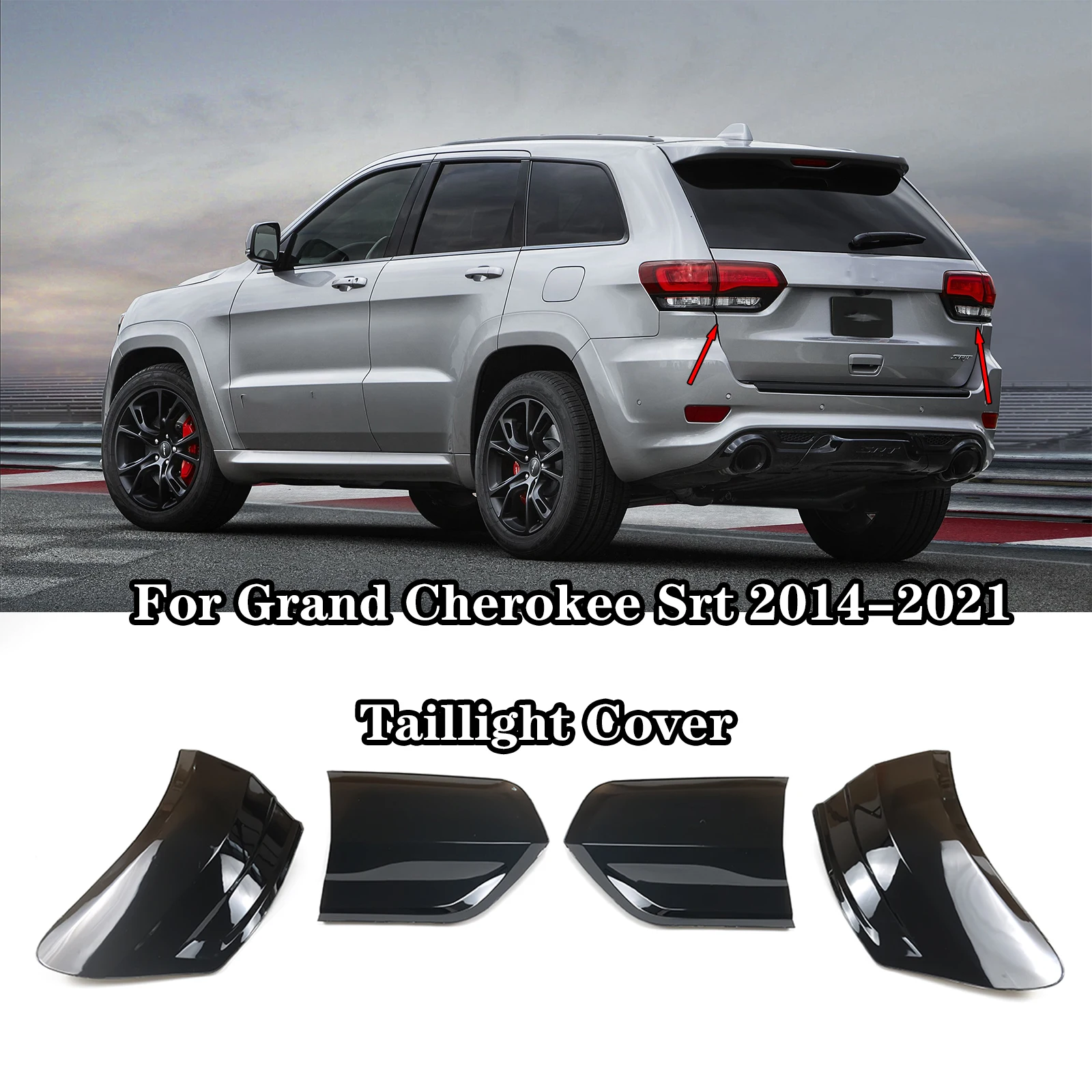 Для 14-21 Jeep Grand Cherokee все модели 2014-2021 A пара (левая и правая) дымчато-Черная задняя