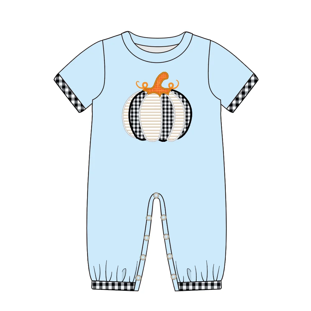 

Four Season Baby Boy Clothes New Style Romper Child Costum Pumpkin Embroidery Bodysuit Babi Clothing Jumpsuit For Little Boys