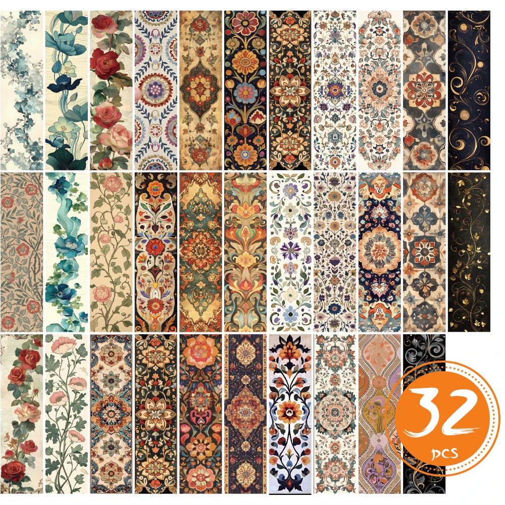 

Винтаж набор закладок с цветочным узором