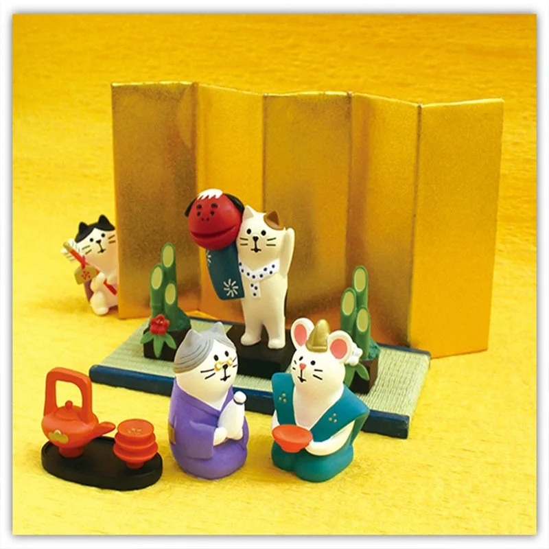 

Японский Zakka год крысы 2020 японский Декор книжная полка Декор коллекционный домашний декор смола ремесло японские украшения