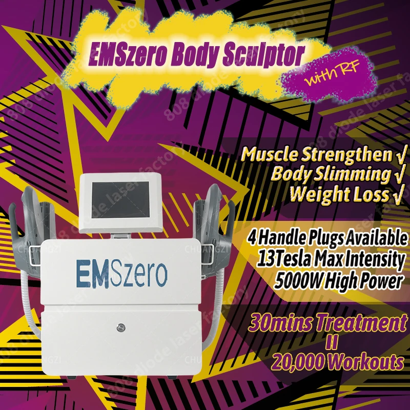 

2022 New EMSslim Neo Body Slimming Machine EMSzero RF Sculptor Hiemt Fat Burning Muscle Stimulating Equipment for Salon and Home