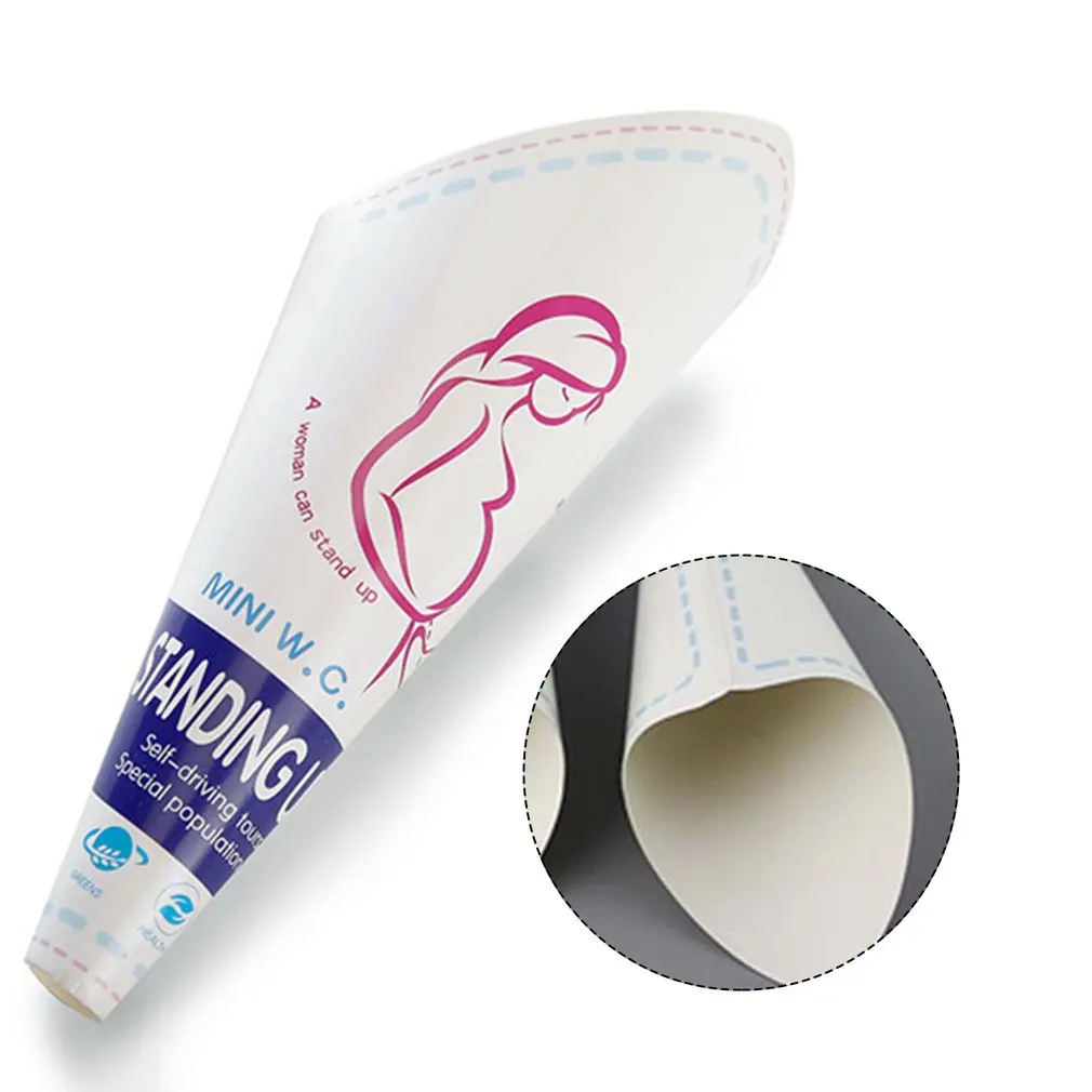

10pcs Portable Disposable Paper Emergency Urinal Woman Urine Funnel Stand Up Pee For Camping Travel Female Outdoor Toilet Tool