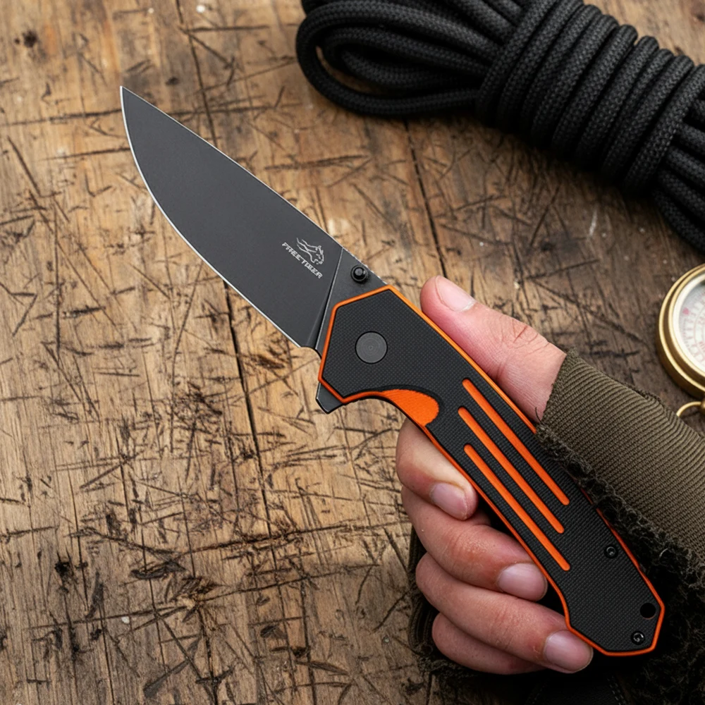 Фото Складной нож FREETIGER FT946 EDC с лезвием D2 для активного отдыха, кемпинга, выживания, охоты, карманный нож, ручной инструмент, маленький карманный нож №3