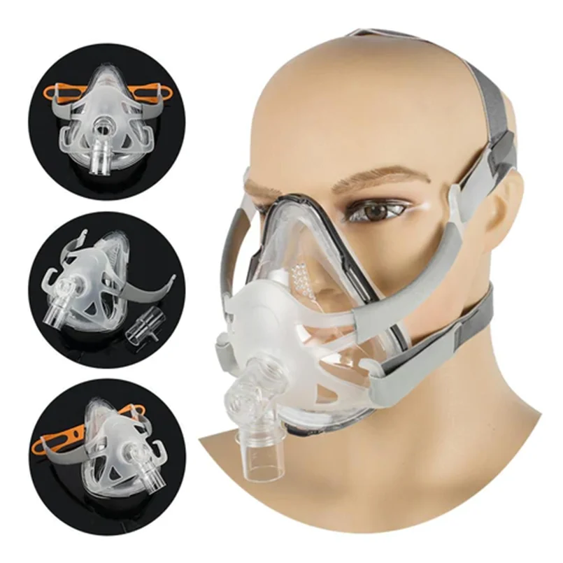 

Full Face Mask For CPAP Machine With Adjustable Headgear Clips