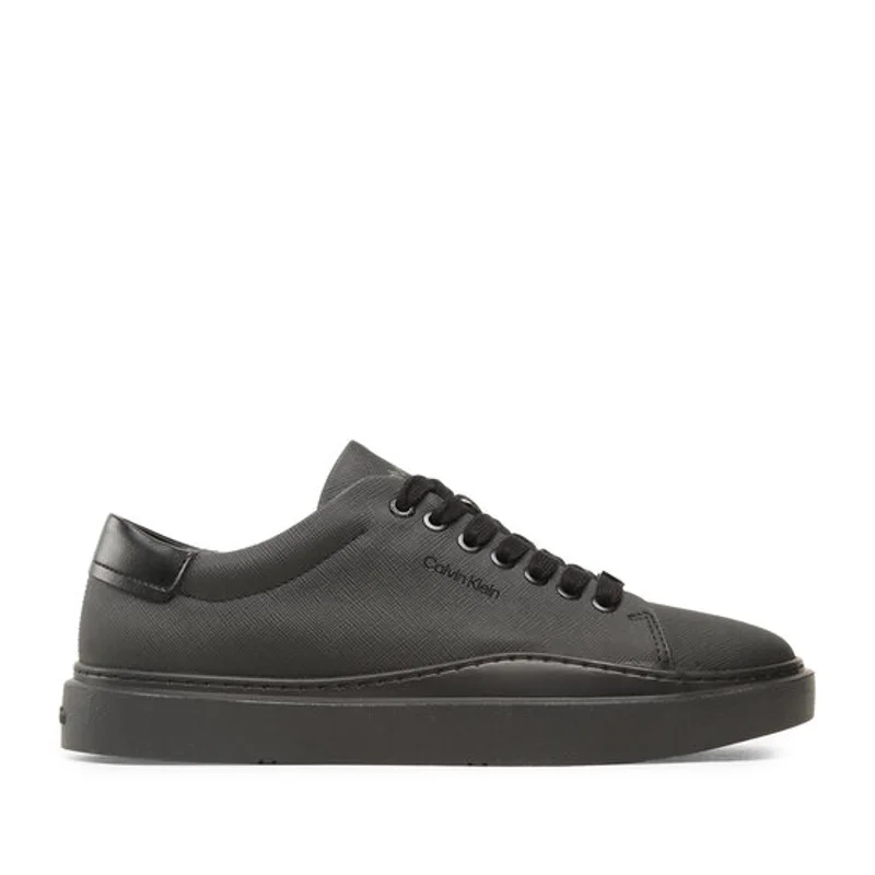 Calvin Klein Low Top Lace Up Lth Hm0hm01051 Triple Black
