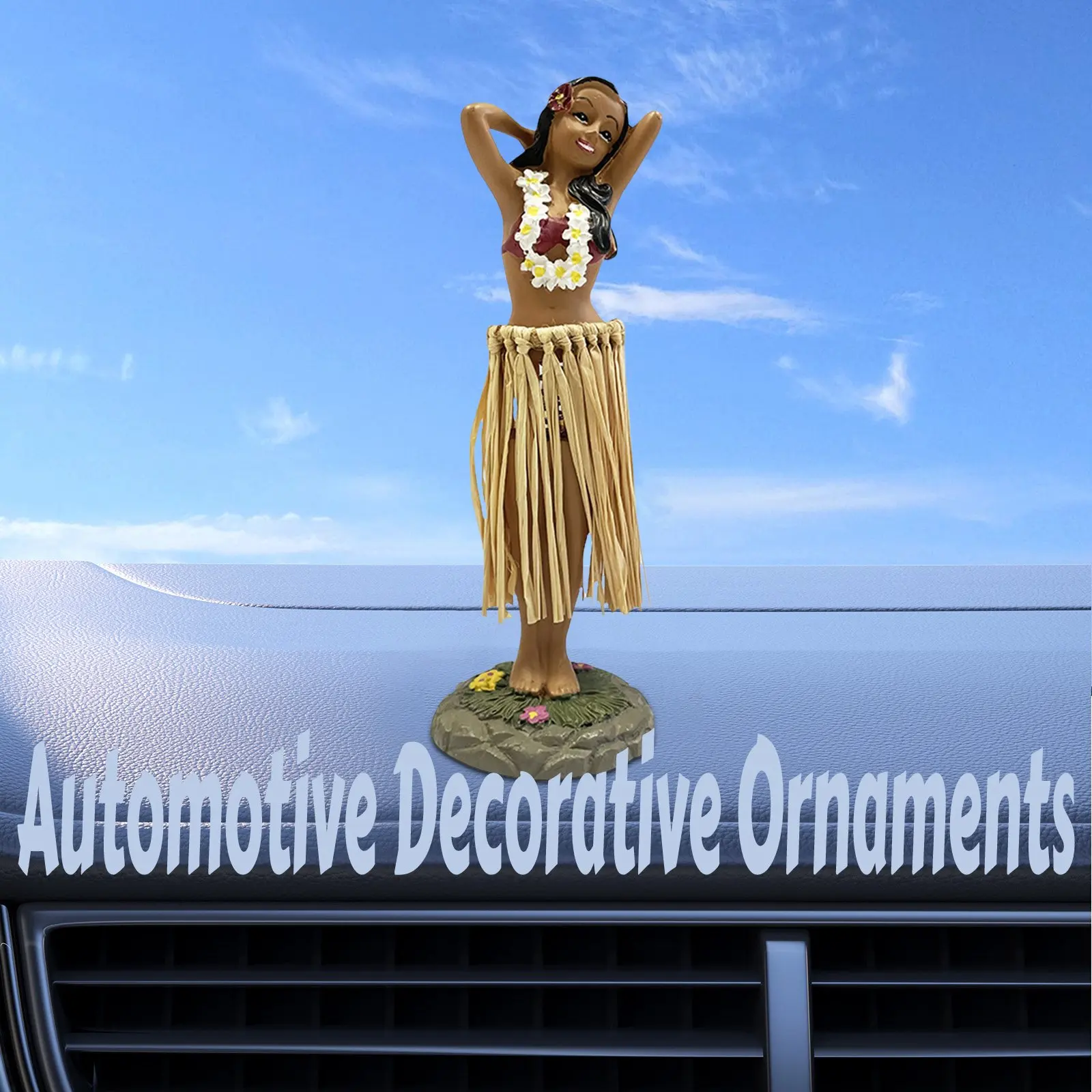 

Гавайская кукла на приборной панели, танцующая девушка, орнамент, мини-коллекционные фигурки, подарок из смолы для приборной панели автомобиля, декор для гостиной