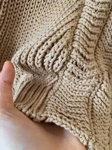 Женский вязаный хлопковый жилет с отделкой из воловьей кожи