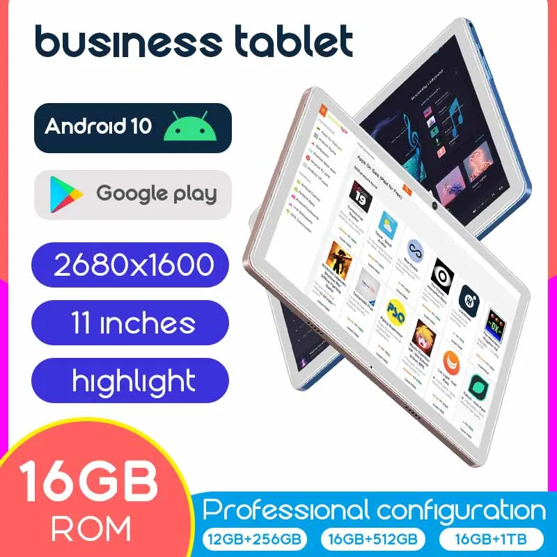 11 inch Business Tablet PC Android 11.0 16GB RAM 512GB ROM 4k HD Screen tablets 5G Dual SIM Card or WIFI Google Play