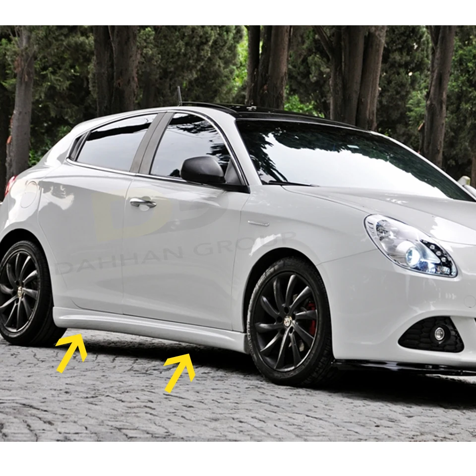 Alfa Romeo Giulietta 940 2010 - 2020 Sport Style Side Skirts Blade Extension Left and Right Raw or Painted Surface Plastic Set