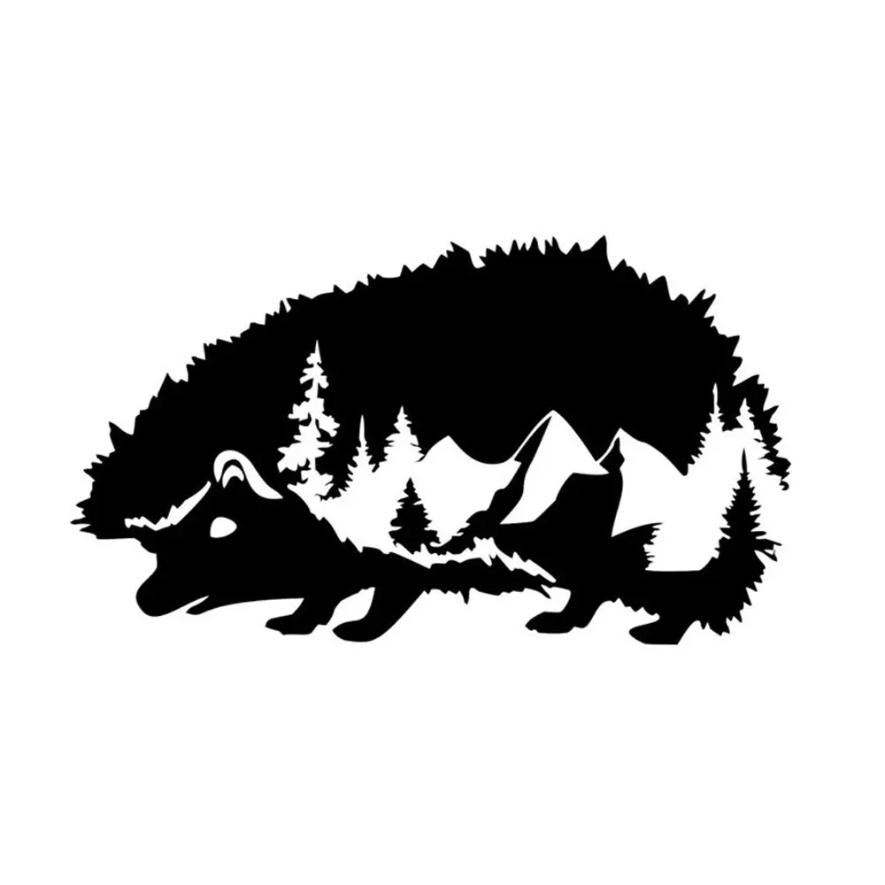 

Забавные наклейки для автомобиля с изображением ежа, наклейки для ноутбука, приключенческие животные, природный лес, ПВХ, автозапчасти, украшение для окна, виниловые наклейки