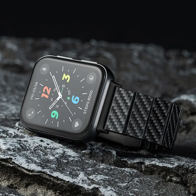 Carbon Fiber pattern strap for OPPO Watch 41mm 46mm WatchBand Bracelets Oppo Watch2 42mm 46mm Replacement Wristbelt Accessories